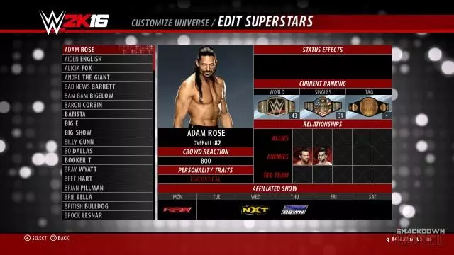 WWE2K16 UniverseMode1