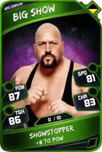 Super card  big show 2  uncommon 5422 216