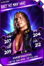 Super card  bret hart 5  ultra rare 5730 216