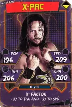 Super card  x pac 5  ultra rare  throwback 5845 216