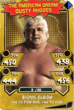 Super card  dusty rhodes 7  legendary  throwback 5900 216