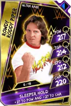 Super card  roddy piper 5  ultra rare  loyalty 5807 216