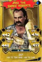 Super card  jake roberts 7  legendary  throwback 5907 216