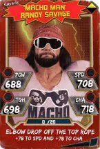 Super card  randy savage 8  survivor  throwback 5976 216