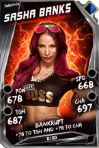 Super card  sasha banks 8  survivor 5985 216