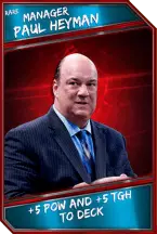 Support card: manager - paulheyman - rare