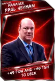 Super card  support  manager  paul heyman 8  survivor 6154 216