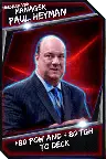 Support card: manager - paul heyman - wrestlemania