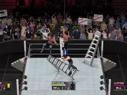 Wwe 2k17 - ladder match gameplay - aj styles