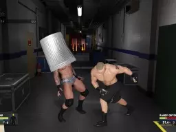 Wwe 2k17 - brock lesnar vs. randy orton - backstage brawl trashcan