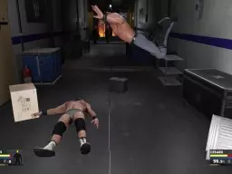 WWE2K17 Seth Rollins Cesaro Backstage Brawl