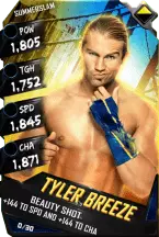 Super card  tyler breeze  r10  summer slam 8551 216