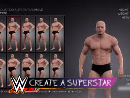 WWE2K17 CreateASuperstar Body