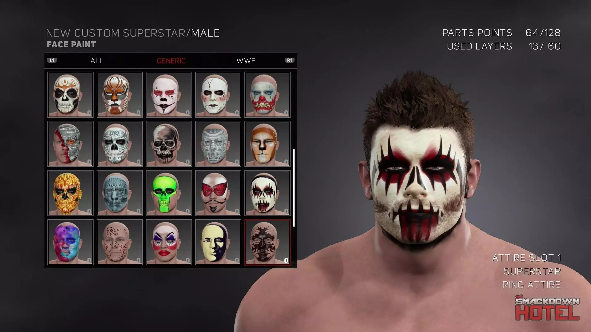 WWE 2K17 CAWS Slots