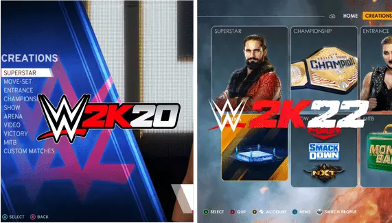 WWE 2K22 vs WWE 2K19 Mods - Graphics comparison 