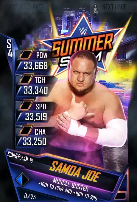 WWESuperCard SummerSlam18 SamoaJoe