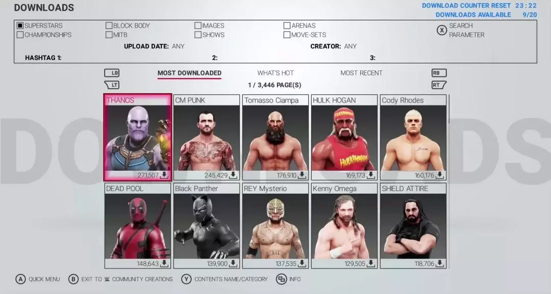 The best WWE 2K22 CAWS for you to download right now