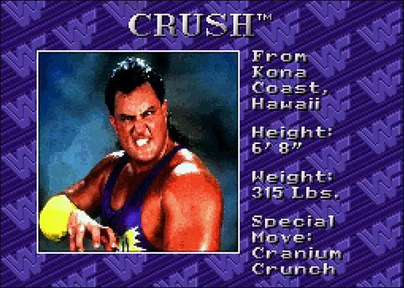 WWF Royal Rumble Game Roster Crush - SNES - SEGA Genesis 1993