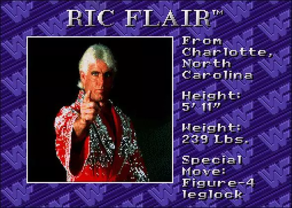 WWF Royal Rumble Game Roster Ric Flair - SNES - SEGA Genesis 1993