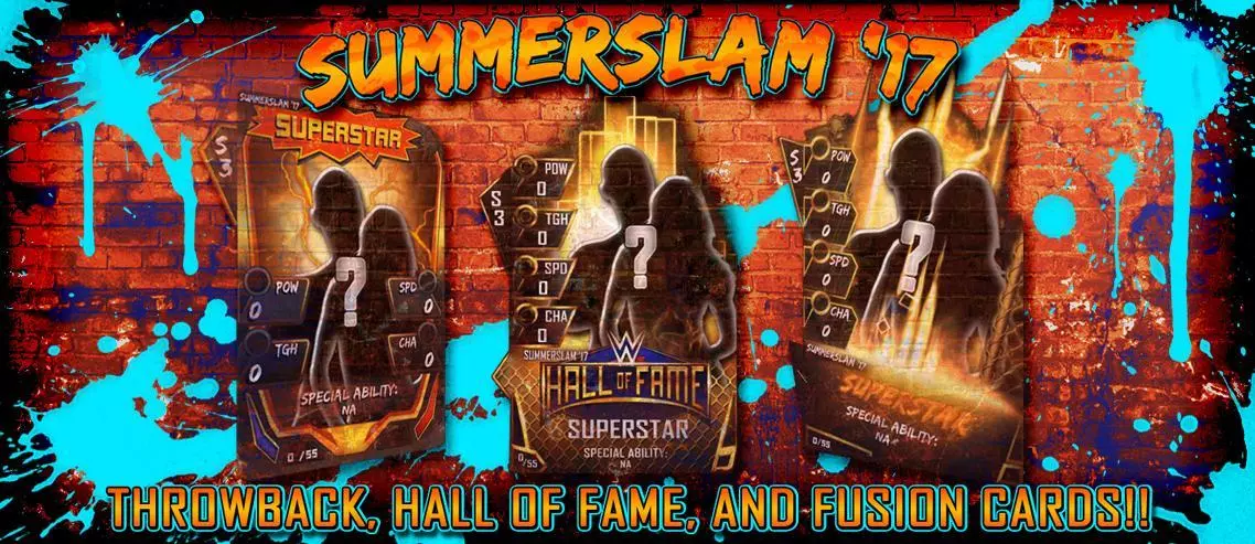 WWE SuperCard: SummerSlam '17 Tier expanded with new Hall of Fame, Throwback & Fusions Cards! - WWE SuperCard News WWE SuperCard: SummerSlam '17 Tier expanded with new Hall of Fame, Throwback & Fusions Cards! - WWE SuperCard News