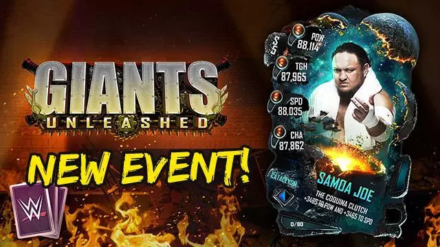 New Giants Unleashed Event Arrives in WWE SuperCard - All Info!