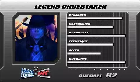 Legend Undertaker - WWE SmackDown! vs. Raw Roster Legend Undertaker - WWE SmackDown! vs. Raw Roster