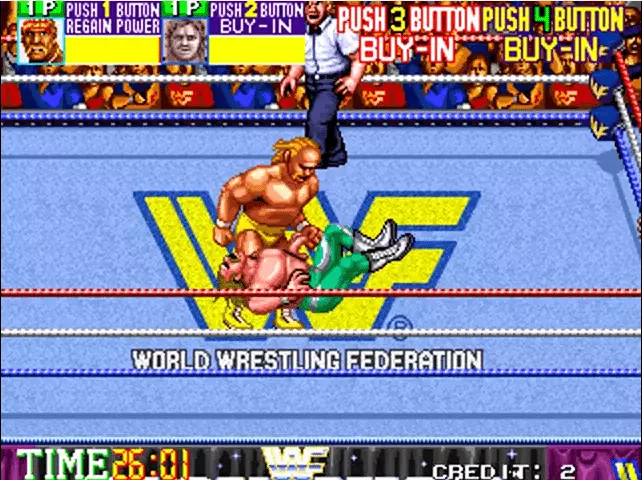 WWF WrestleFest Gameplay Screen