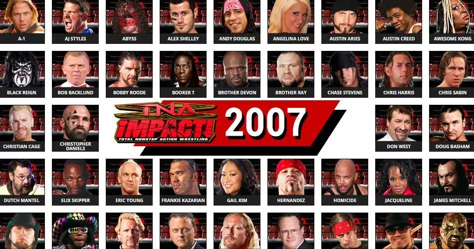 tna impact roster 2007
