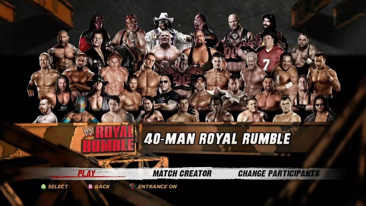 wwe 12 40 man rumble match