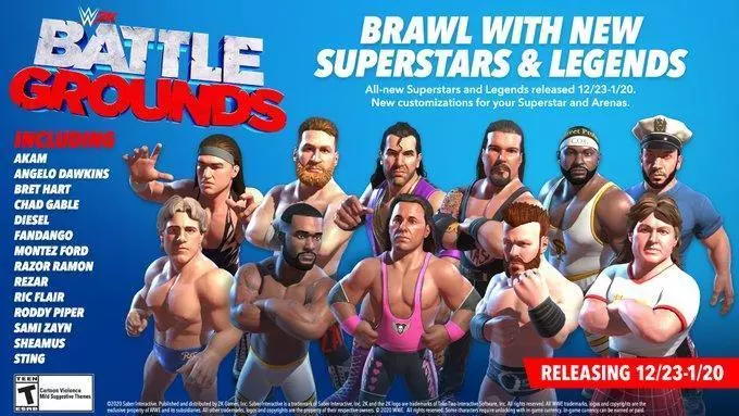 WWE 2K Battlegrounds DLC Update #3: 2 New Arenas, Ric Flair, Sting, Sheamus and More
