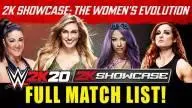 Wwe 2k20 showcase women evolution full match list
