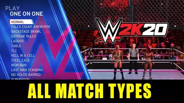 WWE 2K20 All Match Types - Full List, Custom Match Rules, New Weapon Wheel