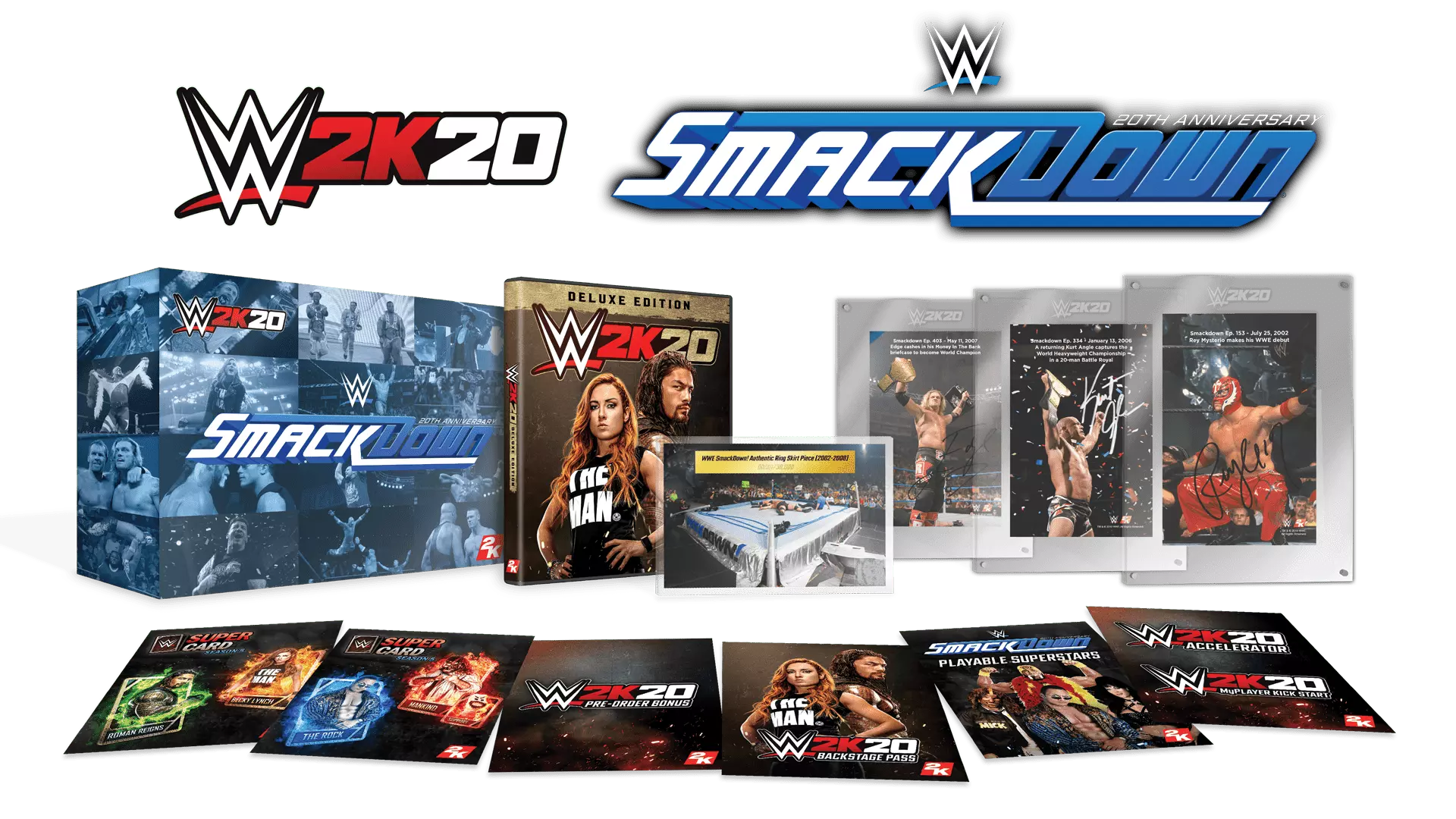wwe 2k20 collectors edition content smackdown 20 anniversary