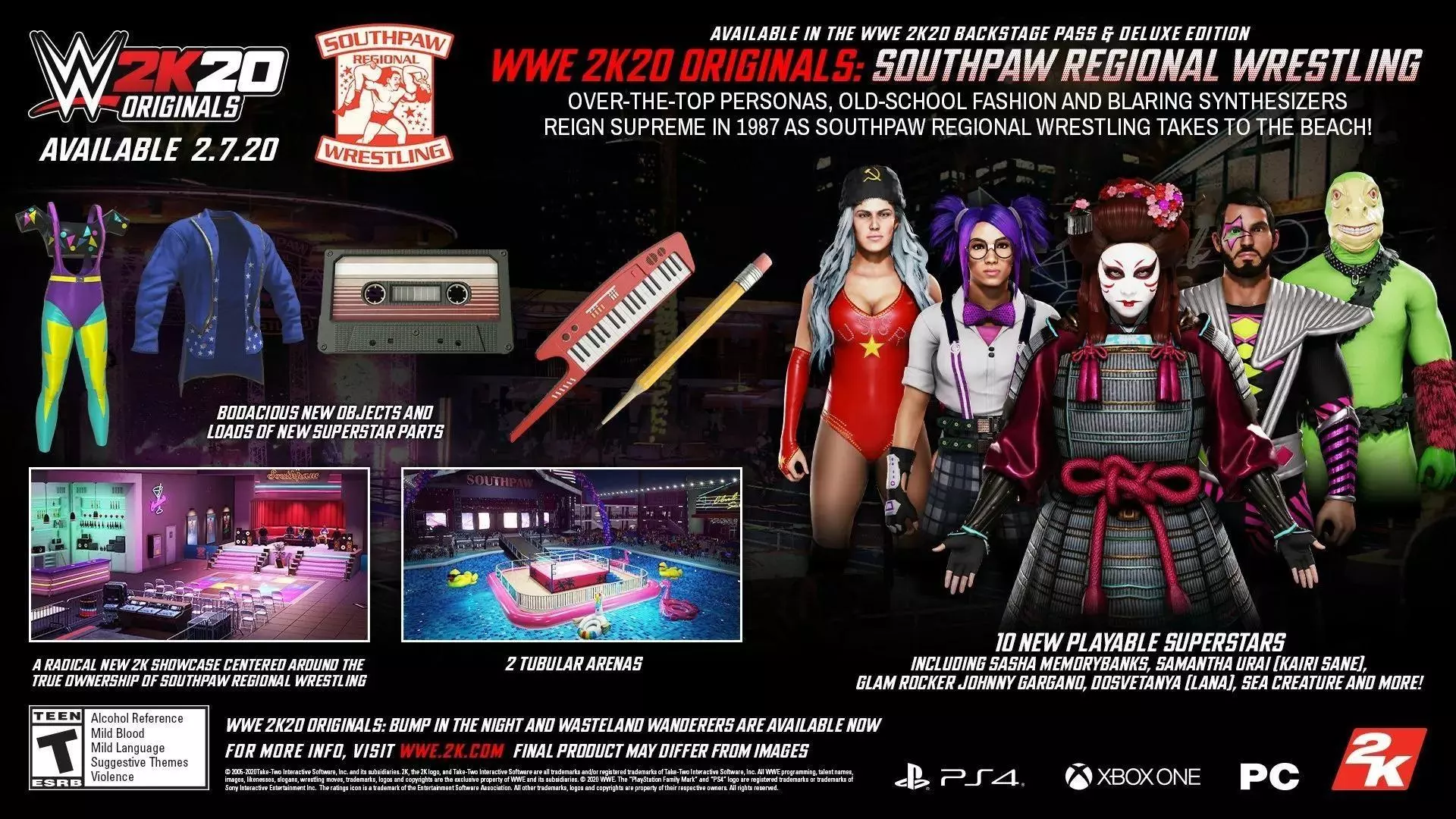 WWE 2K20 Southpaw Regional Wrestling Infographic