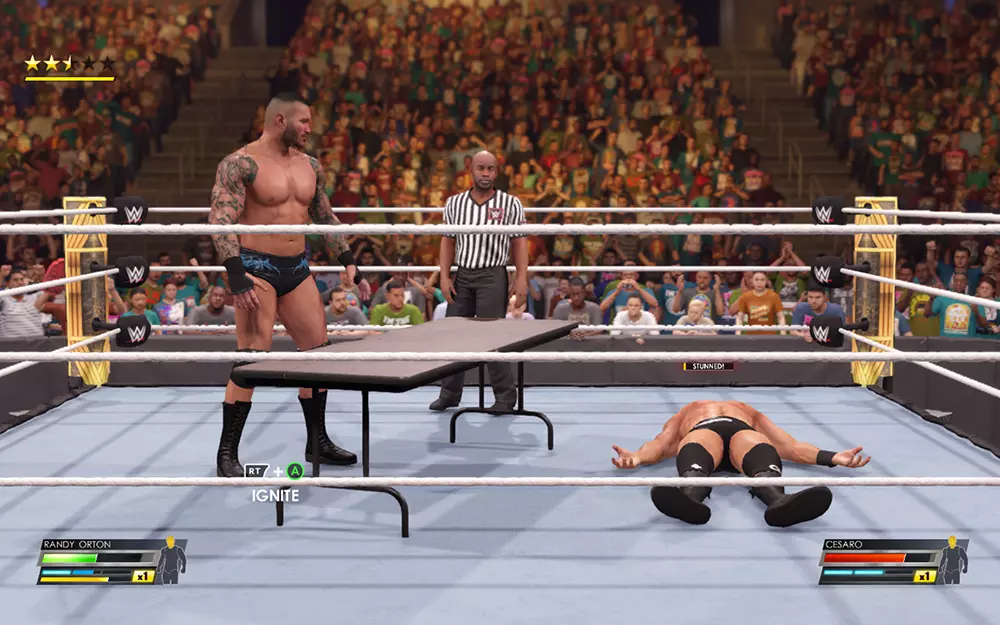 wwe 2k22 how to ignite table