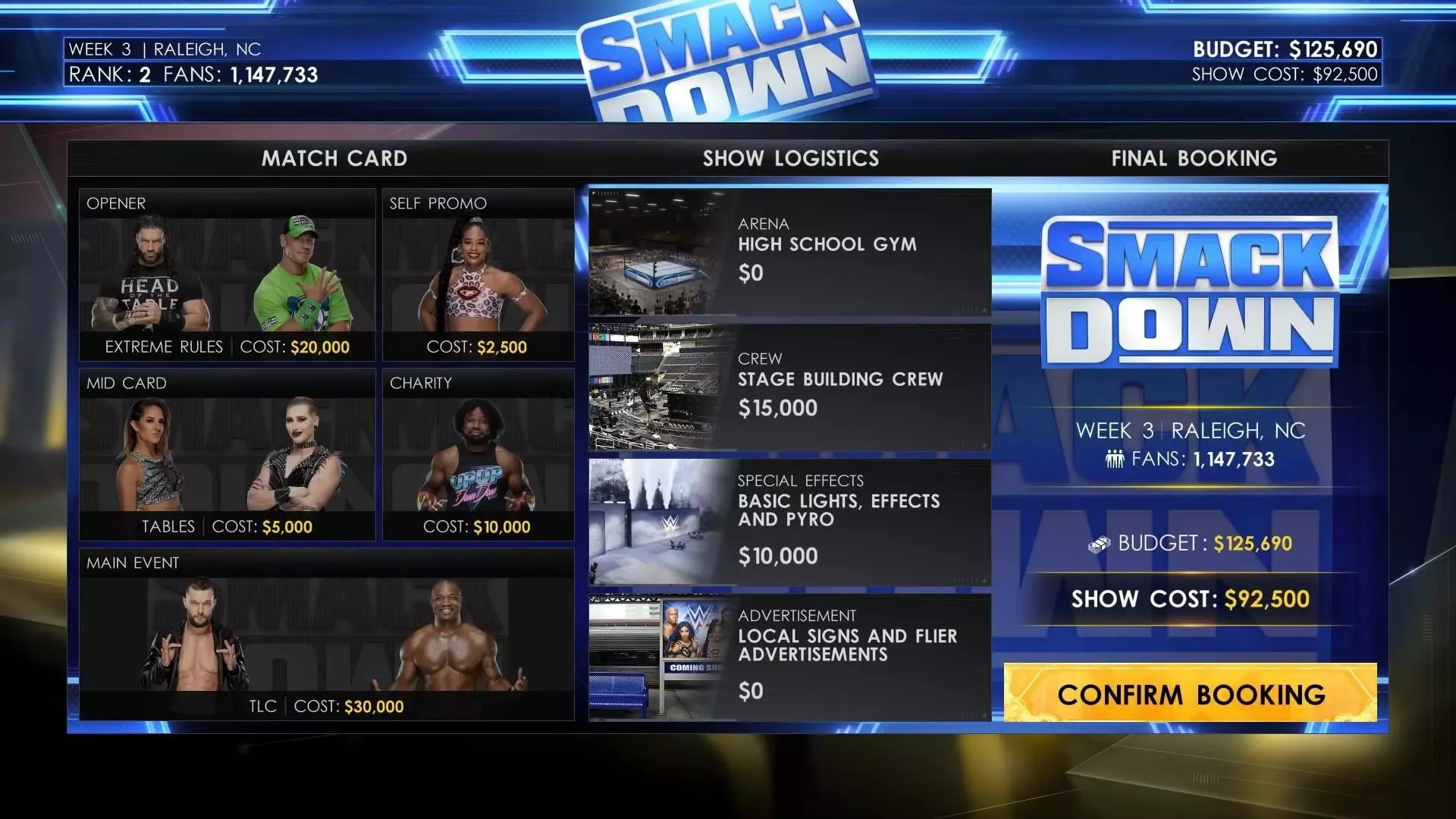 wwe 2k22 mygm book show