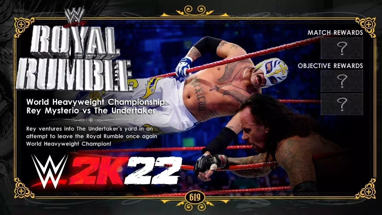 wwe 2k22 rey mysterio vs undertaker showcase menu