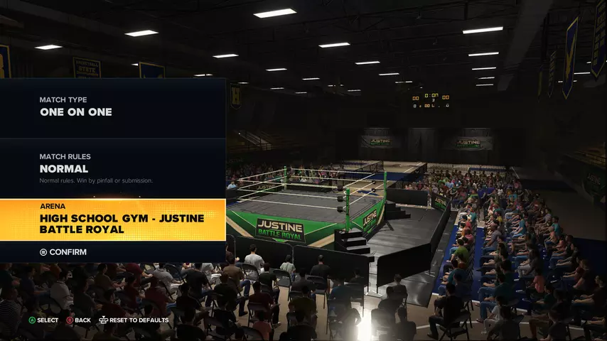 wwe 2k23 high school gym justine battle royal