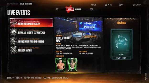 wwe2k24 myfaction live events