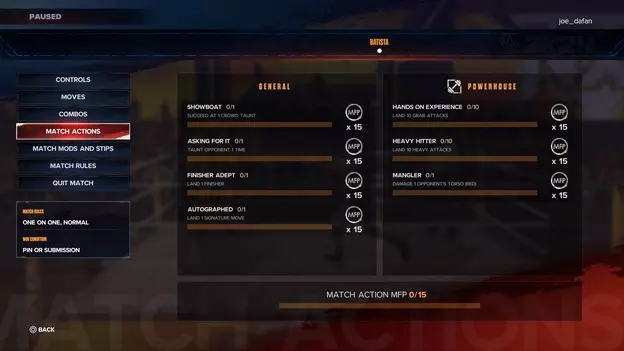 wwe2k24 myfaction match actions