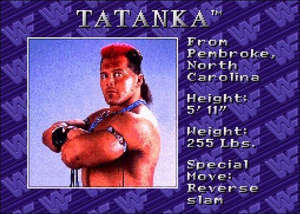 WWF Royal Rumble Game Roster Tatanka - SNES - SEGA Genesis 1993