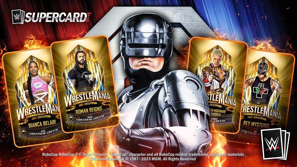 RoboCop Brings His Prime Directives to the Ring in WWE SuperCard RoboCop Brings His Prime Directives to the Ring in WWE SuperCard