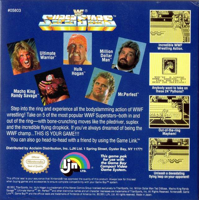 wwf superstars 1991 back cover