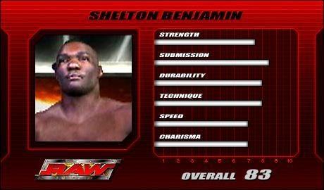 Shelton Benjamin - WWE SmackDown! vs. Raw Roster Shelton Benjamin - WWE SmackDown! vs. Raw Roster