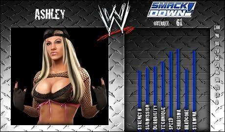 Ashley - WWE SmackDown vs. Raw 2008 Roster Ashley - WWE SmackDown vs. Raw 2008 Roster