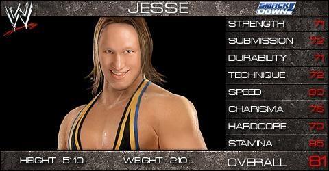 Jesse - WWE SmackDown vs. Raw 2009 Roster