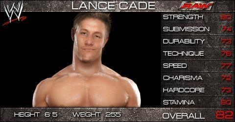 Lance Cade - WWE SmackDown vs. Raw 2009 Roster Lance Cade - WWE SmackDown vs. Raw 2009 Roster