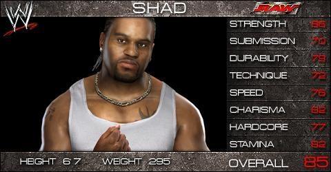 Shad - WWE SmackDown vs. Raw 2009 Roster Shad - WWE SmackDown vs. Raw 2009 Roster