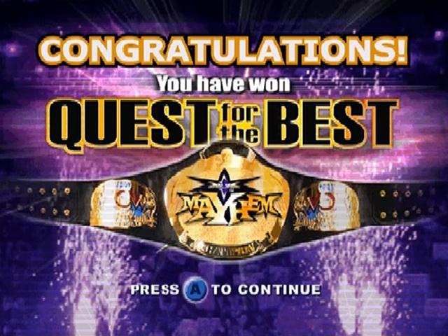 WCW Mayhem Quest for the Best Win