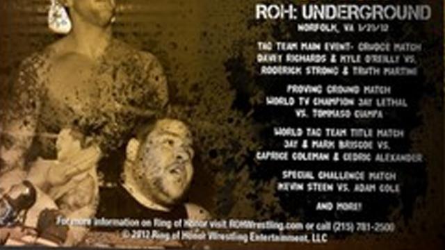 ROH Underground - Match Card & Results | ROH PPV